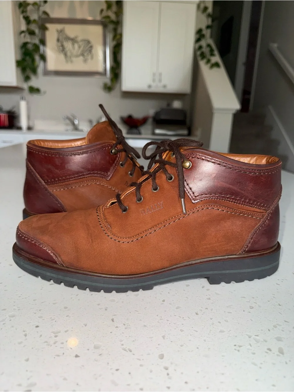Bally Tan and Dark Brown Suede Chukka Boots